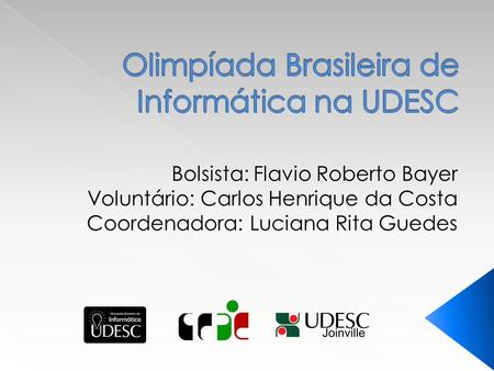 Olimpíada Brasileira de Informática na UDESC