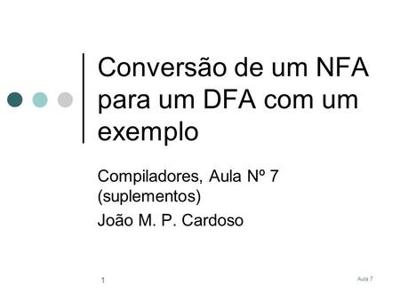 Conversão de um NFA para um DFA com um exemplo