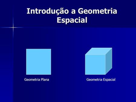 Introdução a Geometria Espacial