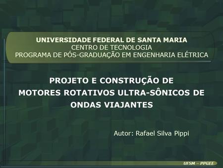 PROJETO E CONSTRUÇÃO DE MOTORES ROTATIVOS ULTRA-SÔNICOS DE