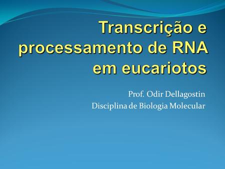 Transcrição e processamento de RNA em eucariotos