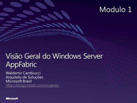 Visão Geral do Windows Server AppFabric