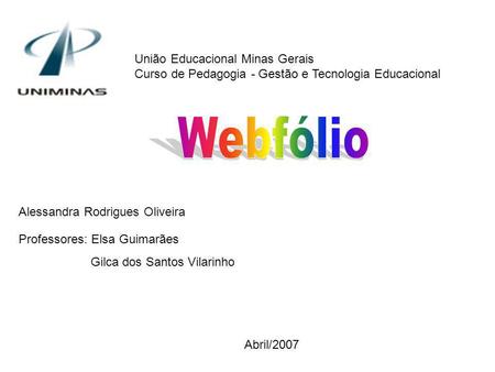 Webfólio União Educacional Minas Gerais