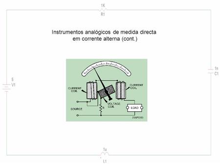 Instrumentos analógicos de medida directa em corrente alterna (cont.)