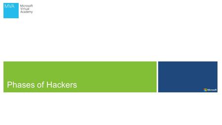 Phases of Hackers. Module 1: Today’s Threat Landscape Module 2: Key Principles of Security Module 3: Understanding your enemy! Module 4: Phases of Hackers.