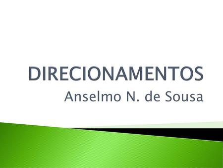 DIRECIONAMENTOS Anselmo N. de Sousa.