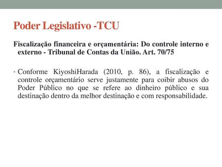 Poder Legislativo -TCU