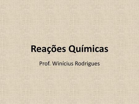 Prof. Winícius Rodrigues