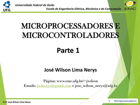 MICROPROCESSADORES E MICROCONTROLADORES