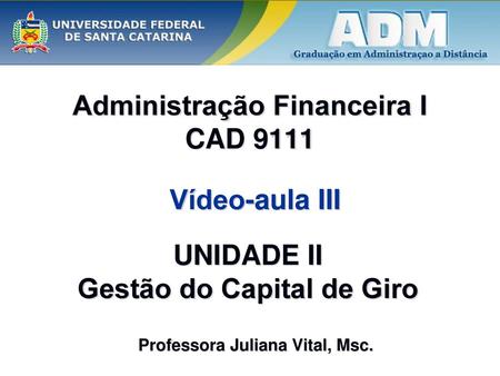 Administração Financeira I CAD 9111