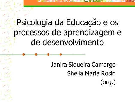 Janira Siqueira Camargo Sheila Maria Rosin (org.)