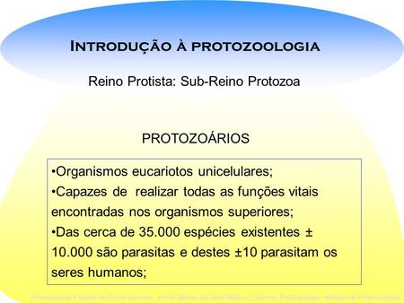 Introdução à protozoologia