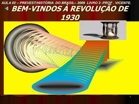 1 BEM-VINDOS À REVOLUÇÃO DE 1930 AULA 02 – PREVEST/HISTÓRIA DO BRASIL– 2009 LIVRO 3 -PROF. VICENTE.