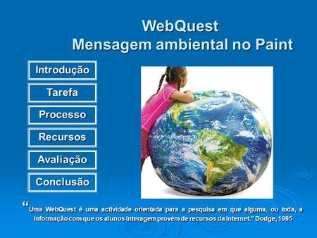 WebQuest Mensagem ambiental no Paint