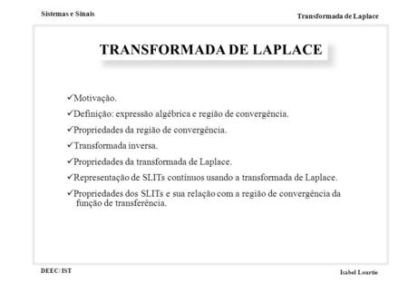 TRANSFORMADA DE LAPLACE