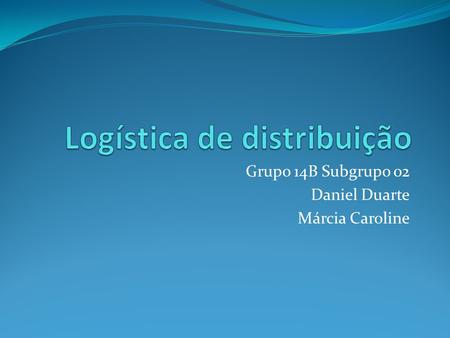 Logística de distribuição