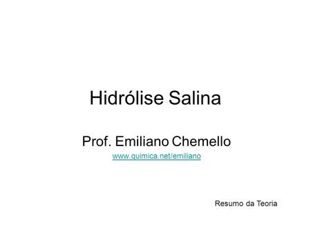 Prof. Emiliano Chemello