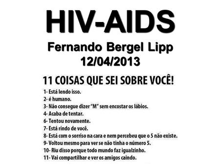 HIV-AIDS Fernando Bergel Lipp 12/04/2013.