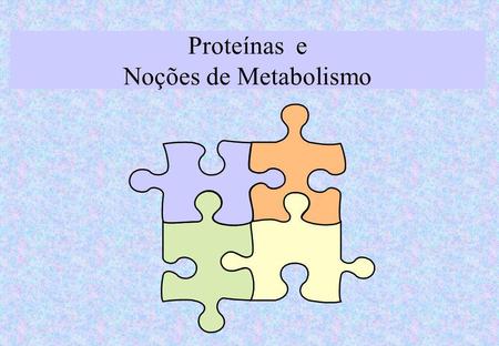 Proteínas e Noções de Metabolismo