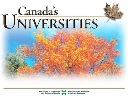 Sobre a AUCC  Representando as universidades canadenses