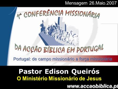 O Ministério Missionário de Jesus