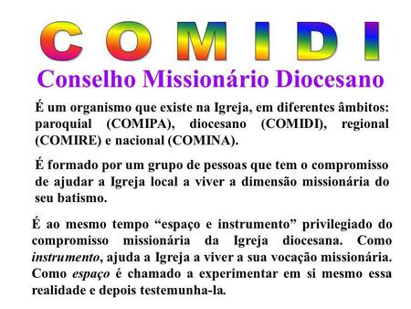 Conselho Missionário Diocesano