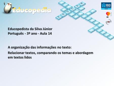 Educopedista da Silva Júnior Português - 3º ano - Aula 14