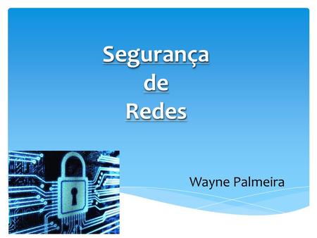 Segurança de Redes Wayne Palmeira.