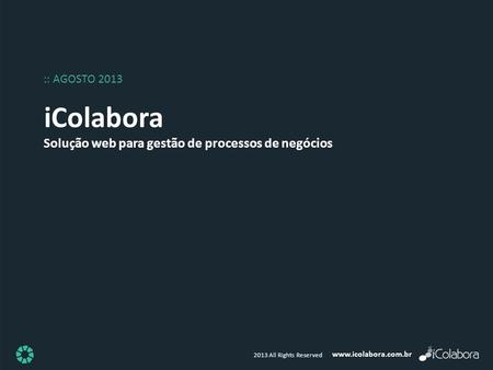iColabora Solução web para gestão de processos de negócios