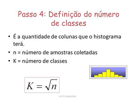 Passo 4: Definição do número de classes