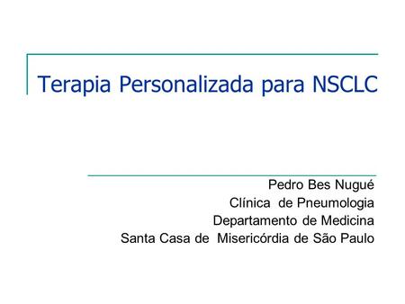 Terapia Personalizada para NSCLC