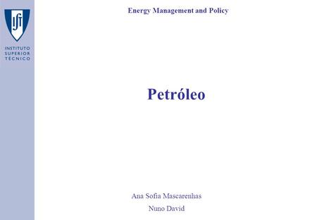 Energy Management and Policy