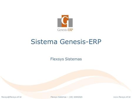 Sistema Genesis-ERP Flexsys Sistemas.