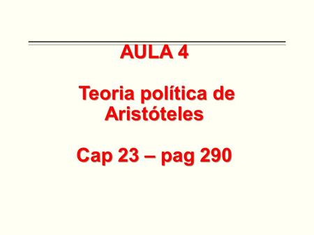 Teoria política de Aristóteles
