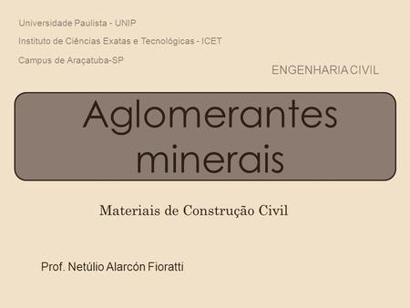 Aglomerantes minerais