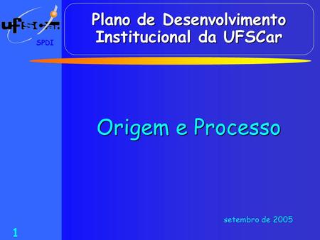 Plano de Desenvolvimento Institucional da UFSCar