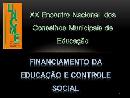 Financiamento da Educação e controle Social