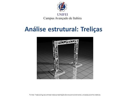Análise estrutural: Treliças