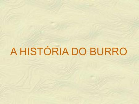 A HISTÓRIA DO BURRO.