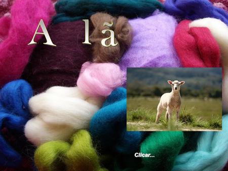 Clicar... Em todas as latitudes Da terra que aperfeiçoa, É sempre meiga e bem-vinda A lã carinhosa e boa.