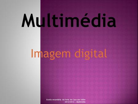 Multimédia Imagem digital