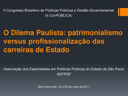 II Congresso Brasileiro de Políticas Públicas e Gestão Governamental
