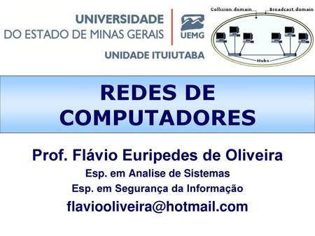 REDES DE COMPUTADORES Prof. Flávio Euripedes de Oliveira