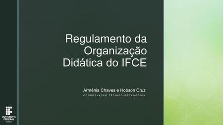 Regulamento da Organização Didática do IFCE