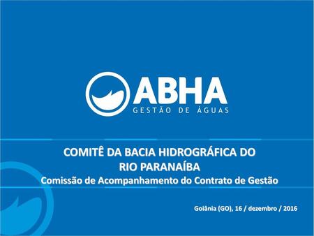 COMITÊ DA BACIA HIDROGRÁFICA DO RIO PARANAÍBA