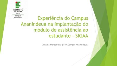 Cristina Mangabeira (IFPA-Campus Ananindeua)