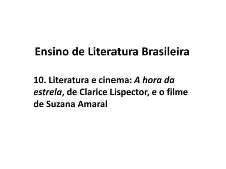 Ensino de Literatura Brasileira