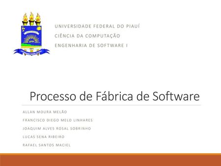 Processo de Fábrica de Software