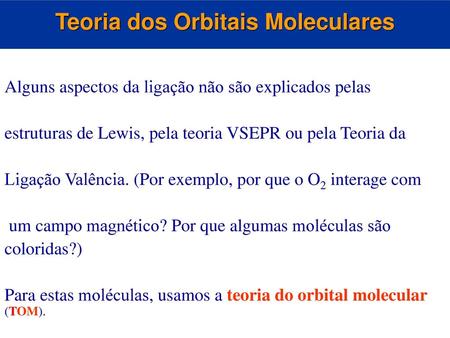 Teoria dos Orbitais Moleculares