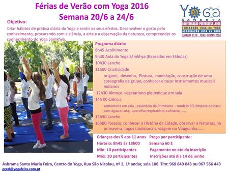 Férias de Verão com Yoga 2016